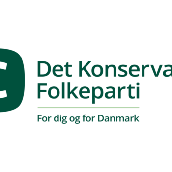 Logo med "For dig og for Danmark" på hvid baggrund